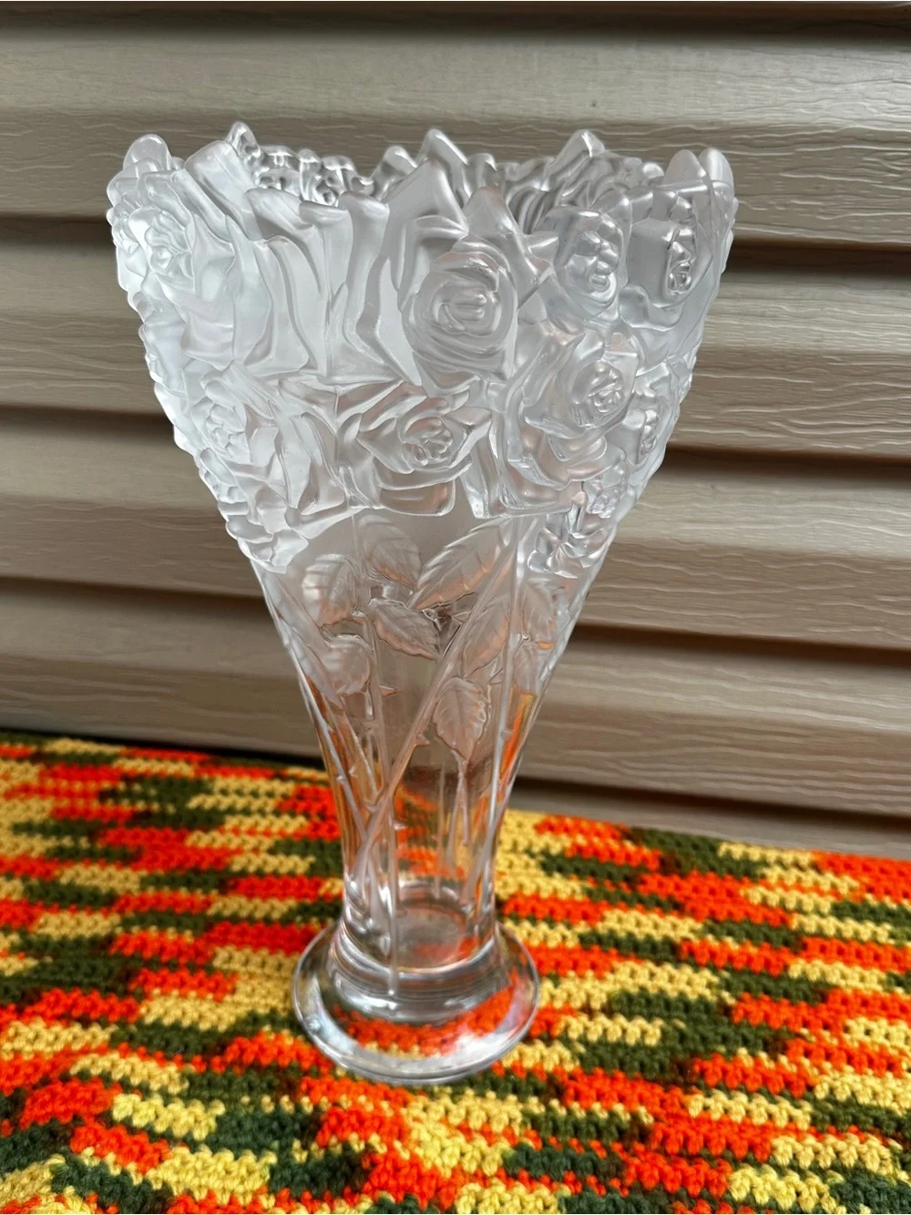 Shannon Crystal By Godinger Rose Bouquet Irish Crystal Vase